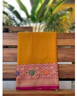 Mustard Banarasi Semi Katan Silk