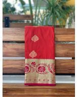 Classic Red Kanjivaram Art Silk Saree